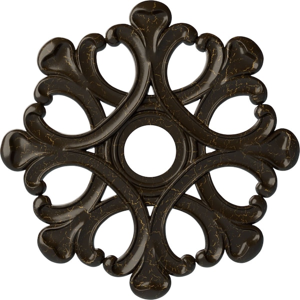 Ekena Millwork Angel Ceiling Medallion (Canopies up to 4 3/8"), 20 7/8"OD x 3 5/8"ID x 1"P, Stone Hearth Crackle CM20ANSHC - main